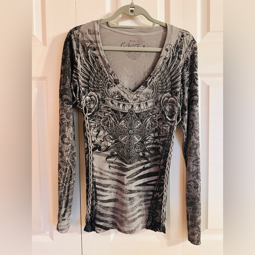 Affliction Ladies Sinful Long Sleeve Top